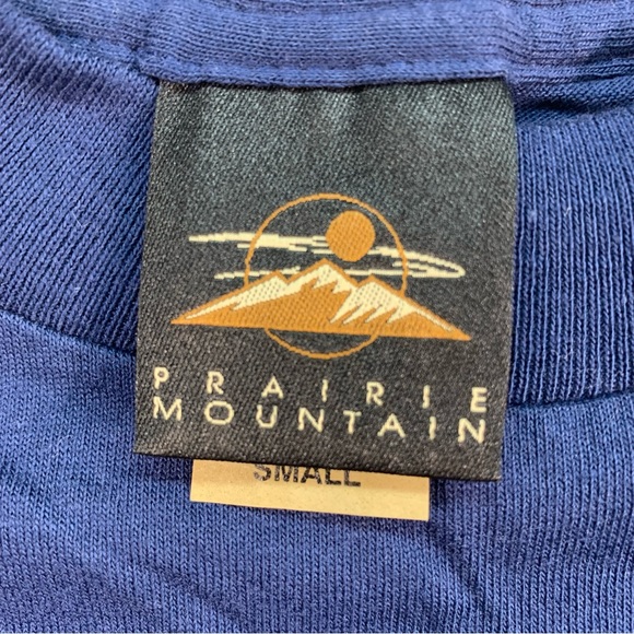 Vintage Virginia City (Nevada) T Shirt Solid Navy Blue With Logo, US Flag, Small - Picture 5 of 11